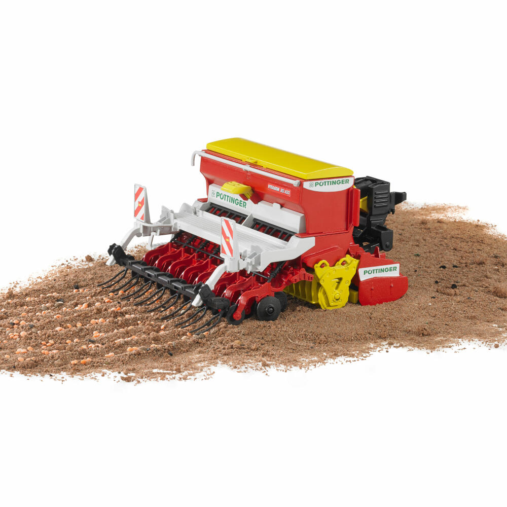 Bruder Agriculture Pöttinger Vitasem 302 ADD rotary harrow-seeder, tractor, model vehicle, model vehicle, toy, 02347