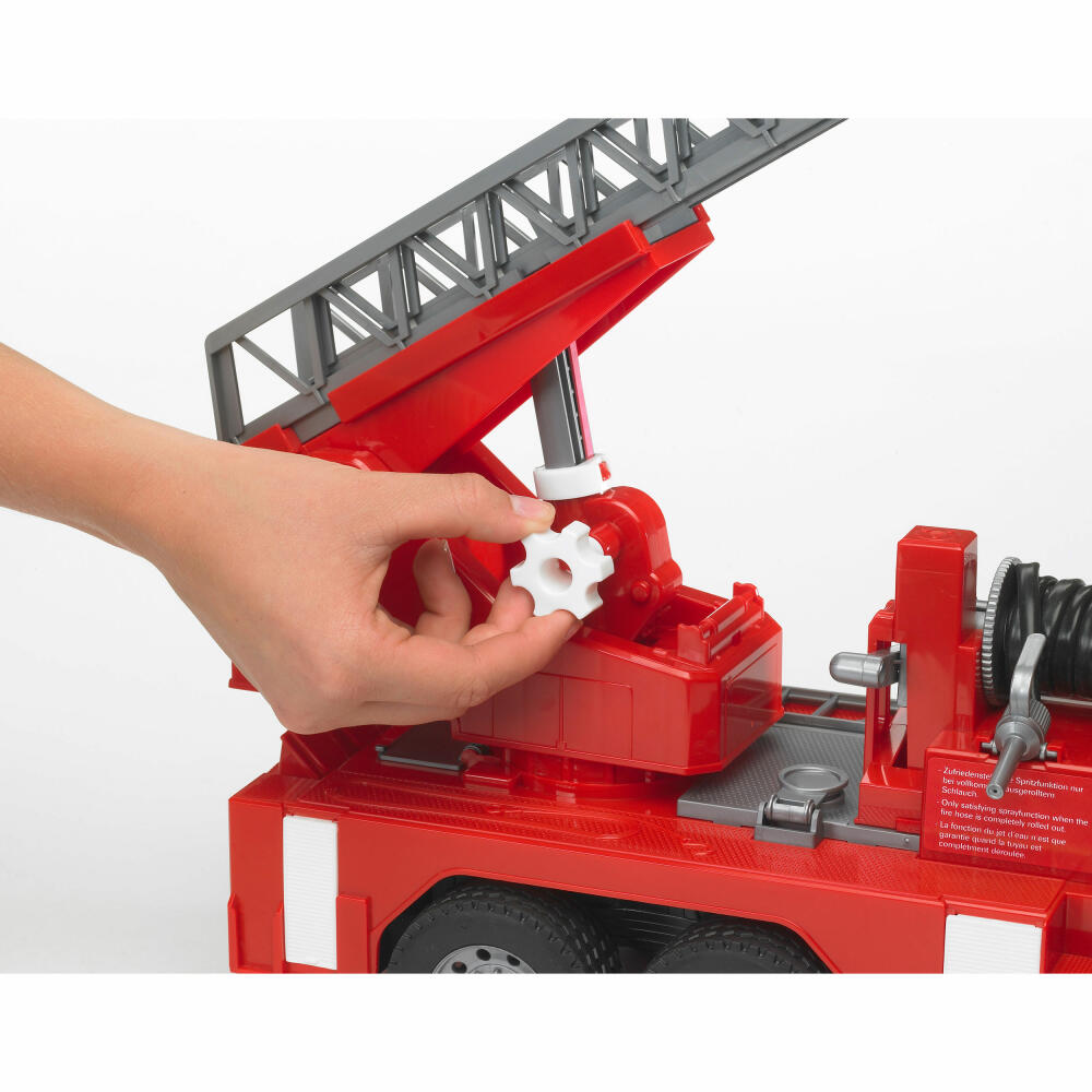 Bruder emergency vehicles MAN TGA fire brigade, with turntable ladder, water pump and L & S module, model vehicle, model vehicle, toy, 02771
