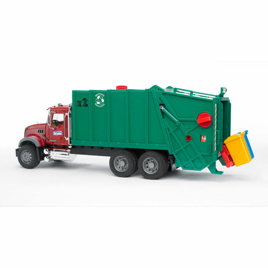 Bruder Baufahrzeuge MACK Granite Müll-LKW, Müllwagen, Modellfahrzeug, Modell Fahrzeug, Spielzeug, 02812