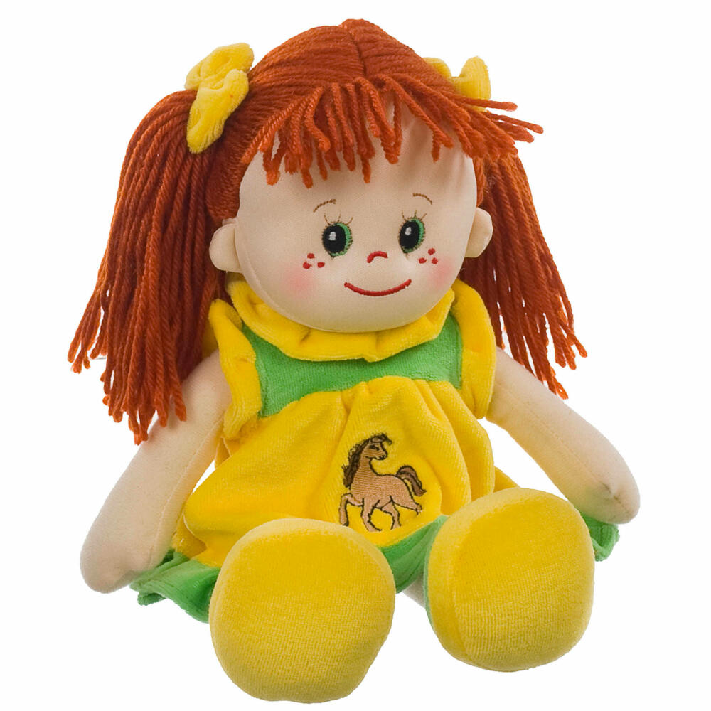 Heunec Poupetta Lotte mit rotem Haar, Puppe, Stoffpuppe, Kuschelpuppe, 30 cm, 470477