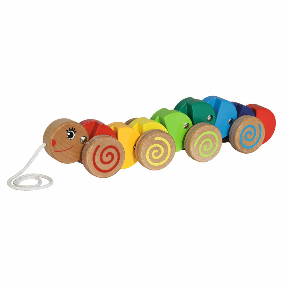 Eichhorn pull-along animal caterpillar, pull-along toy, wooden toy, wooden toy, pull-along caterpillar, 100003447
