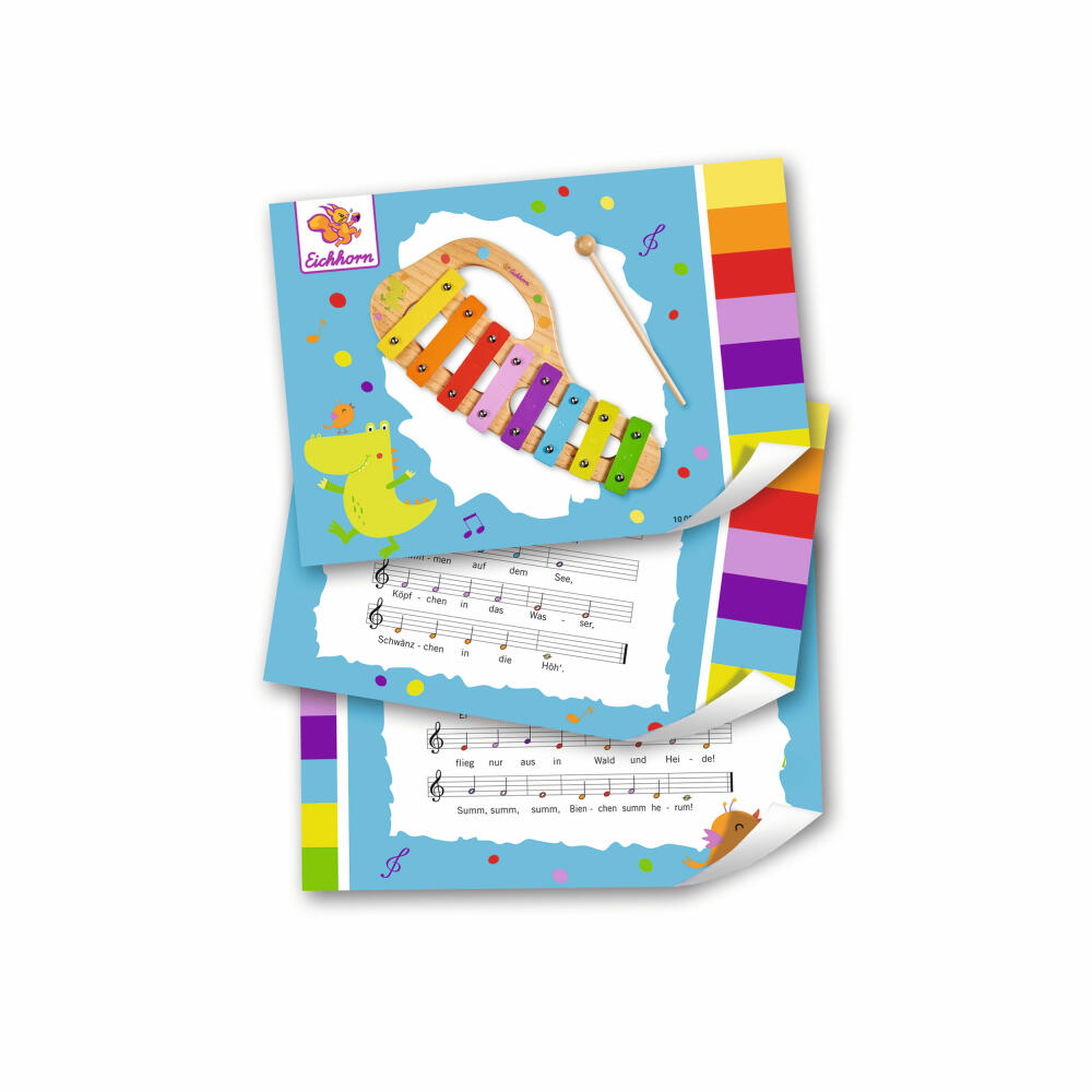 Eichhorn Music Xylophone, 8 tones, musical instrument, instrument, children, wooden toy, wood, 100003482