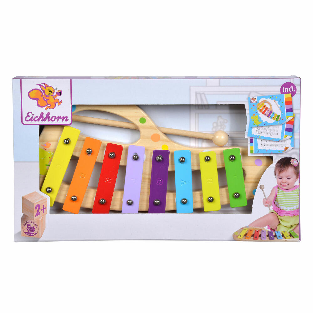 Eichhorn Music Xylophone, 8 tones, musical instrument, instrument, children, wooden toy, wood, 100003482