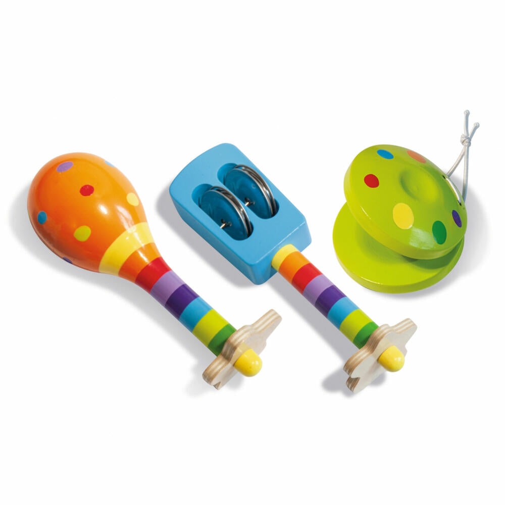 Eichhorn Musik Set mit Maracas, 3-tlg., Rassel, Kastagnette, Maraca, Instrumente, Kinder, Spielzeug, 100003484