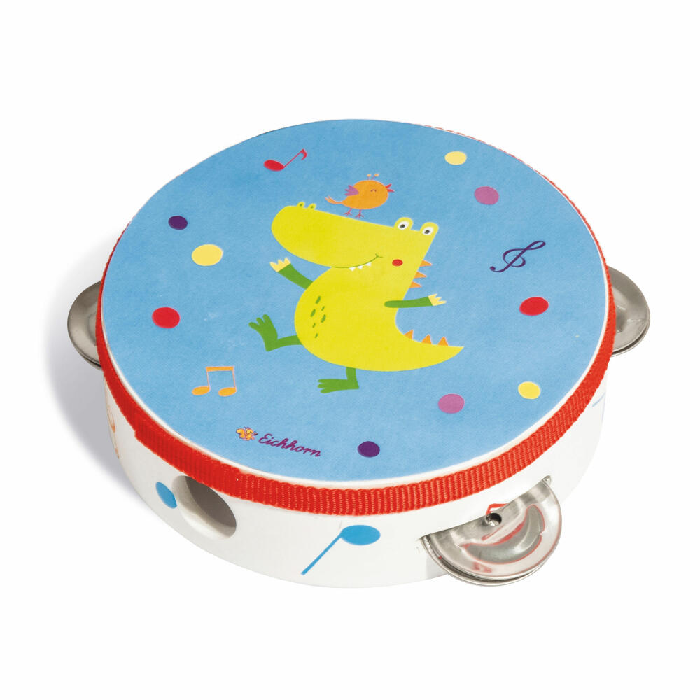 Eichhorn Musik Tamburin, Handtrommel, Kinder Trommel, Tambourine, Instrument, Holz, 100003483