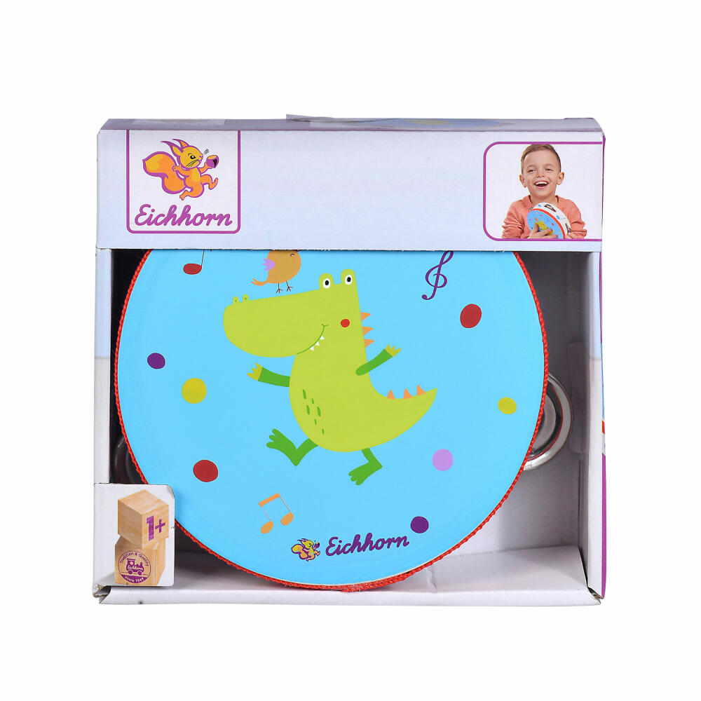 Eichhorn Music Tambourine, Hand Drum, Children's Drum, Tambourine, Instrument, Wood, 100003483