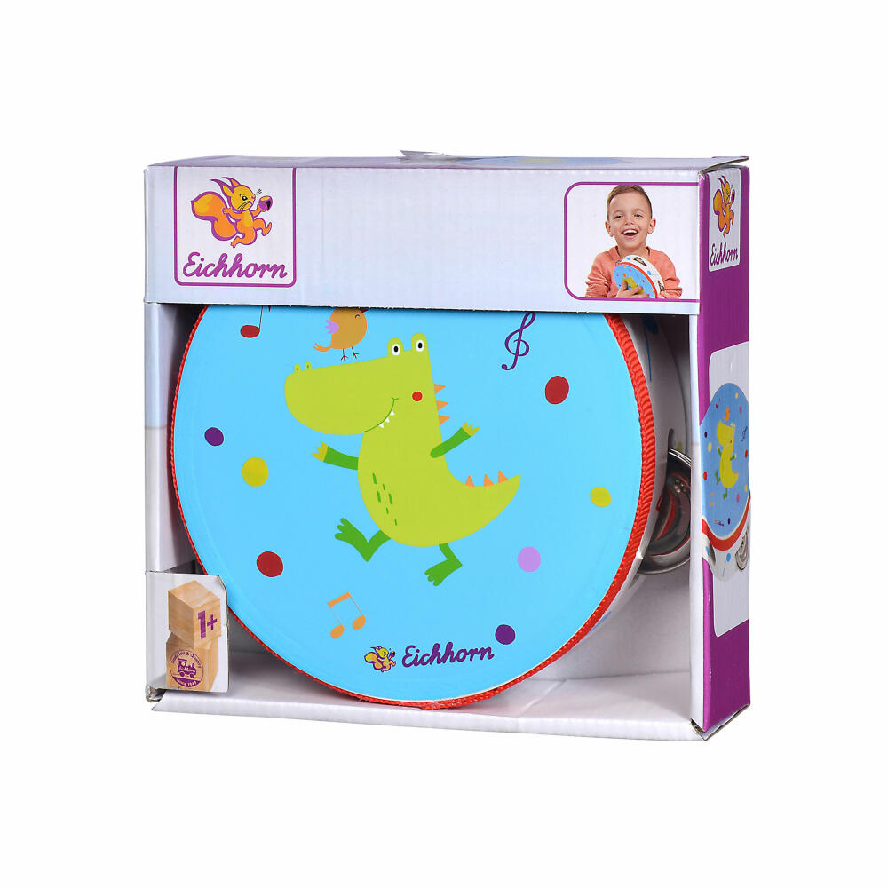 Eichhorn Music Tambourine, Hand Drum, Children's Drum, Tambourine, Instrument, Wood, 100003483