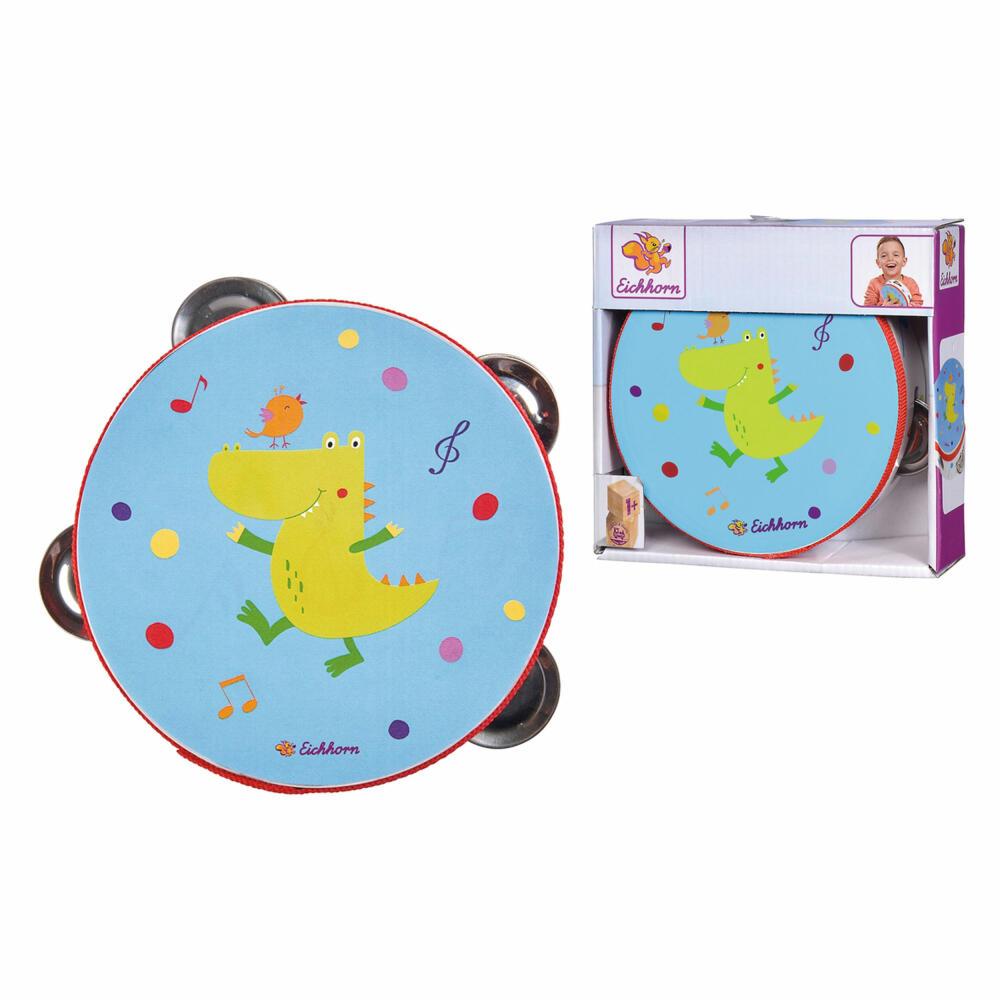 Eichhorn Music Tambourine, Hand Drum, Children's Drum, Tambourine, Instrument, Wood, 100003483