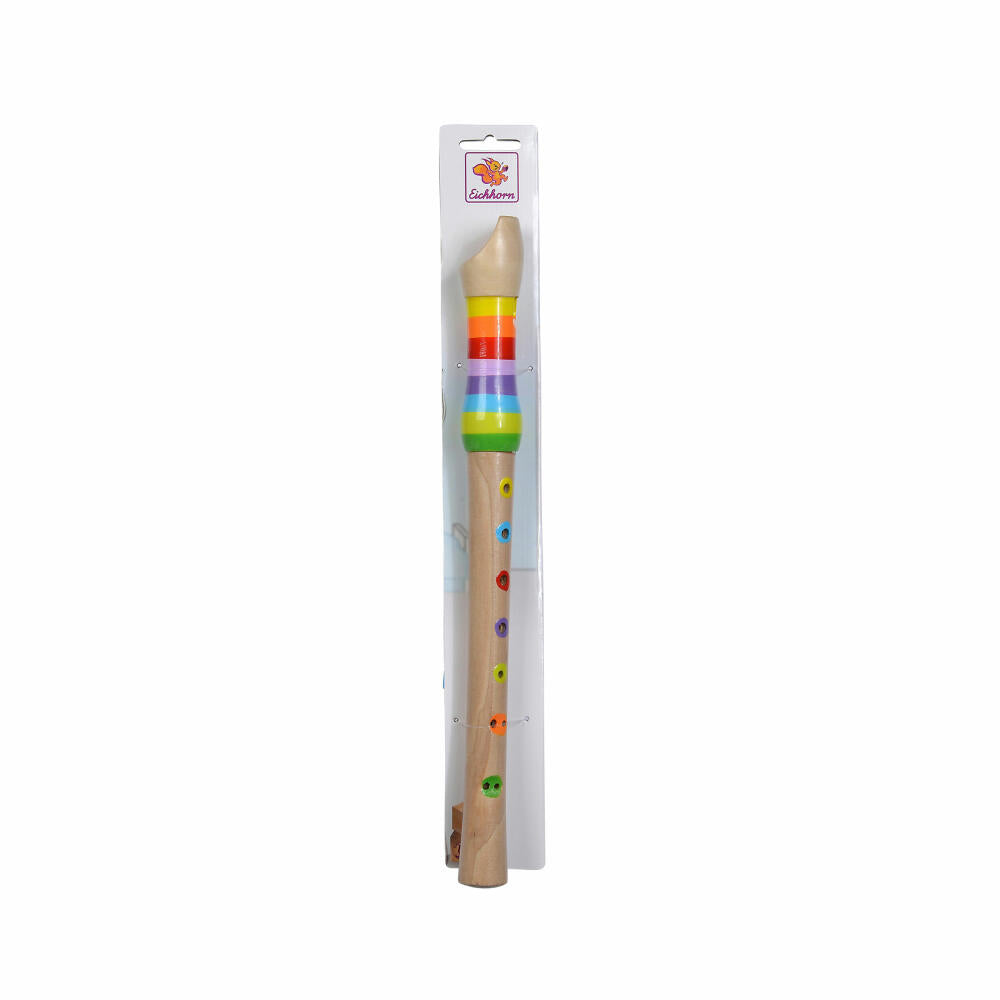 Eichhorn Music Wooden Flute, Flute, Children's Flute, Recorder, Children, Instrument, Wood, 32 cm, 100003481
