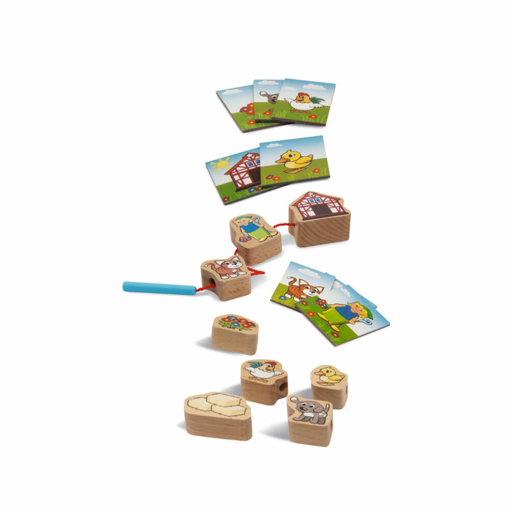 Eichhorn threading game, 13 pcs., motor skills toy, motor skills toy, threading toy, 100005200