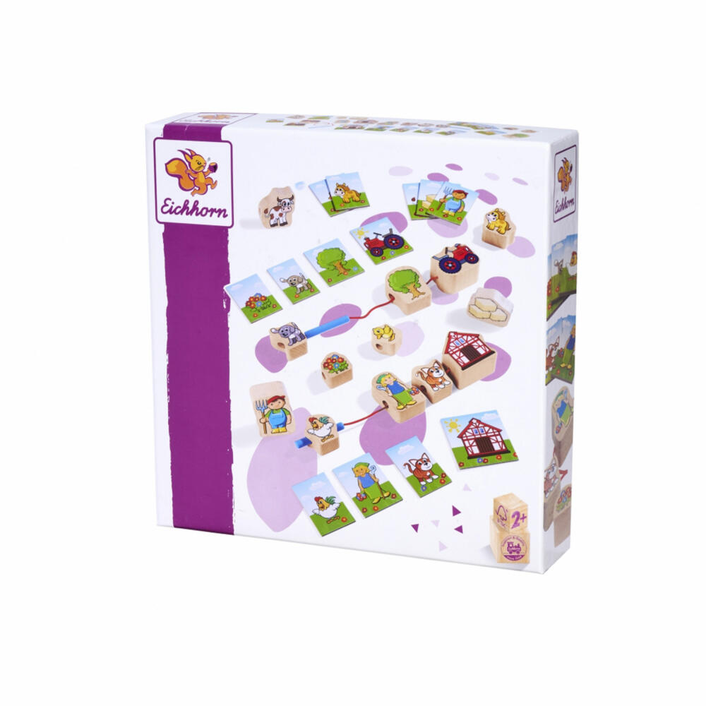 Eichhorn threading game, 13 pcs., motor skills toy, motor skills toy, threading toy, 100005200