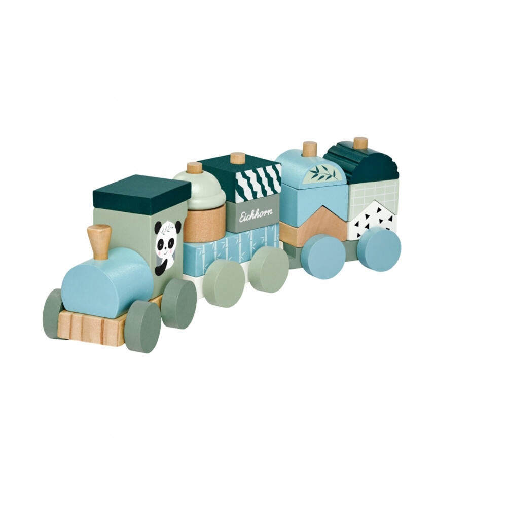 Eichhorn Holzzug, 16-tlg., Zug, Eisenbahn, Holzspielzeug, Steckspiel, Bausteine, 100003804