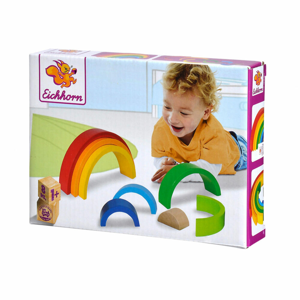 Eichhorn Regenbogen, Stapelspielzeug, Stapelspiel, Motorik Spielzeug, Kinder, 100003458
