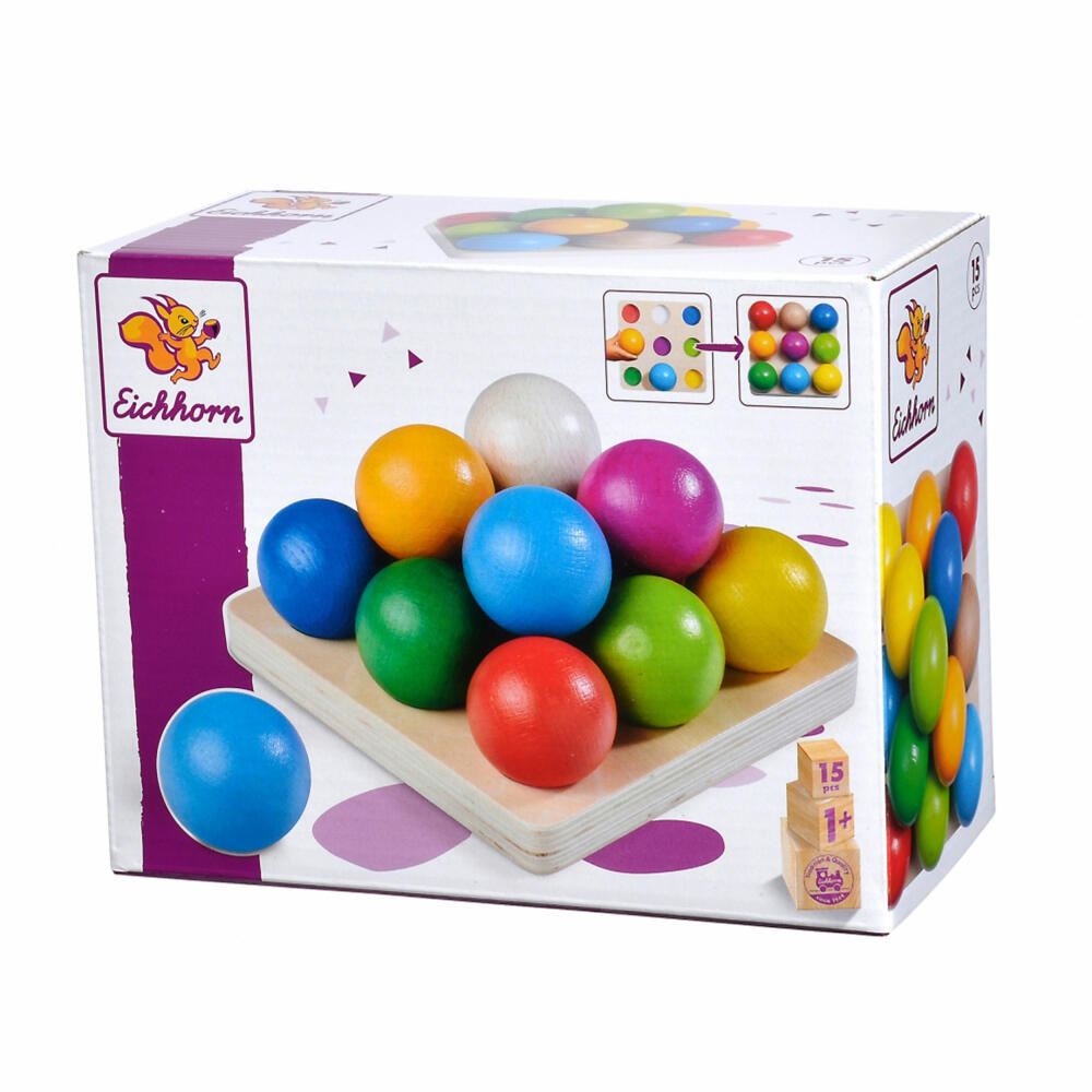 Eichhorn ball sorting game, learning colors, educational toy, color sorting game, toy, 100003462
