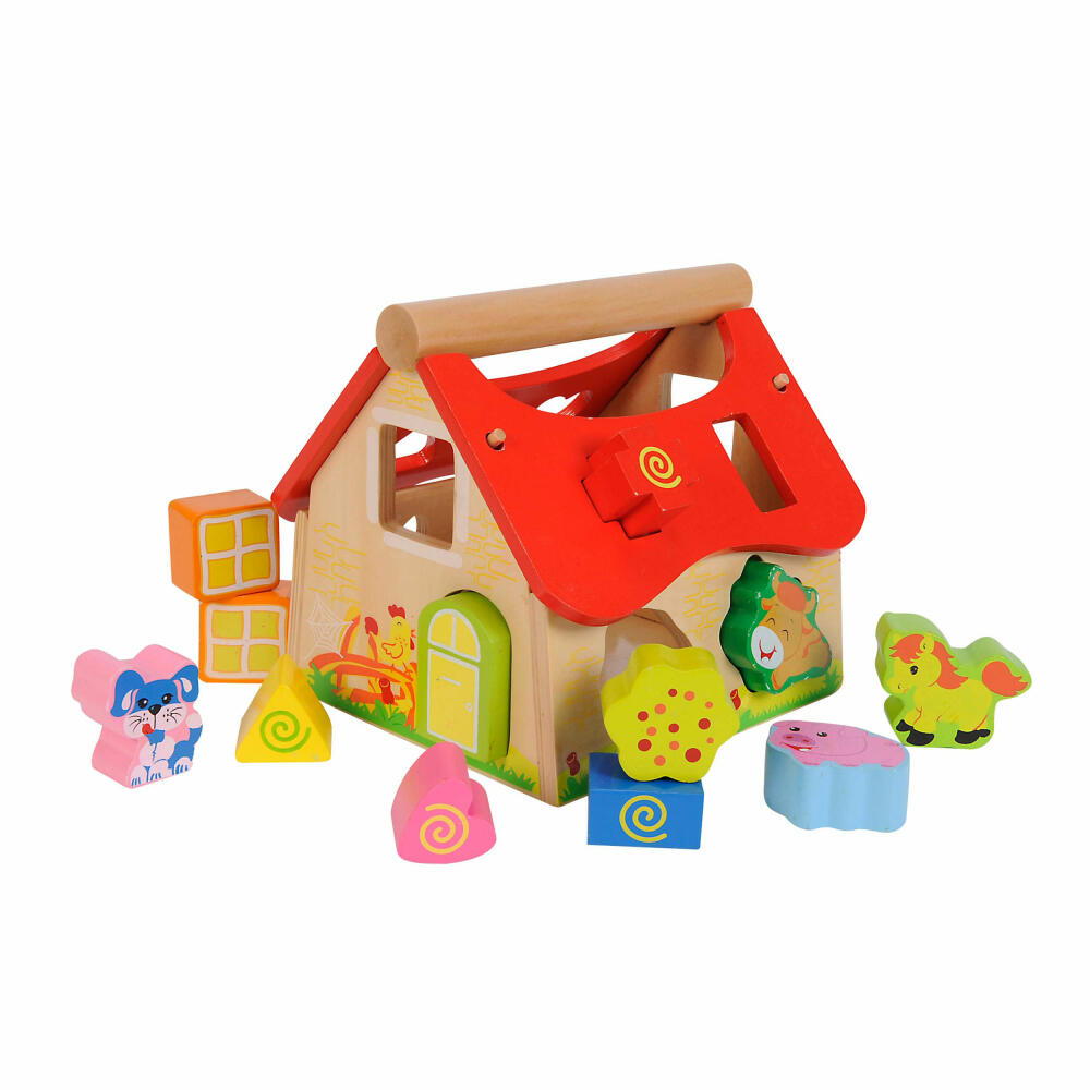 Eichhorn Steckhaus, Steckbox, Motorikhaus, Holz, Spielzeug, Spielen, Kinder, Koordination, 100002098