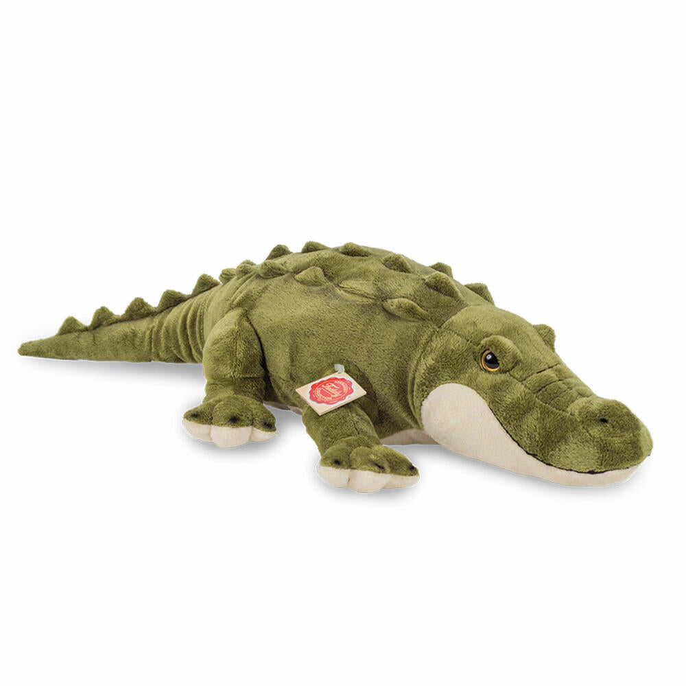 Teddy Hermann Krokodil, Kuscheltier, Stofftier, Plüschtier, Wildtier, liegend, Plüsch, Grün, 60 cm, 90592