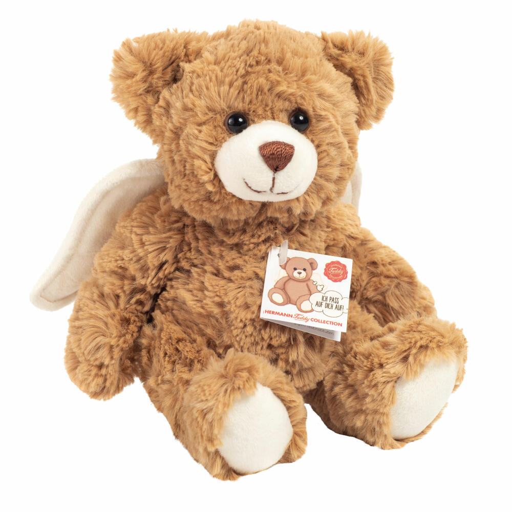 Teddy Hermann Guardian Angel Teddy, Cuddly Toy, Stuffed Toy, Plush Toy, Teddy Bear, Plush, Light Brown, 20 cm, 913993