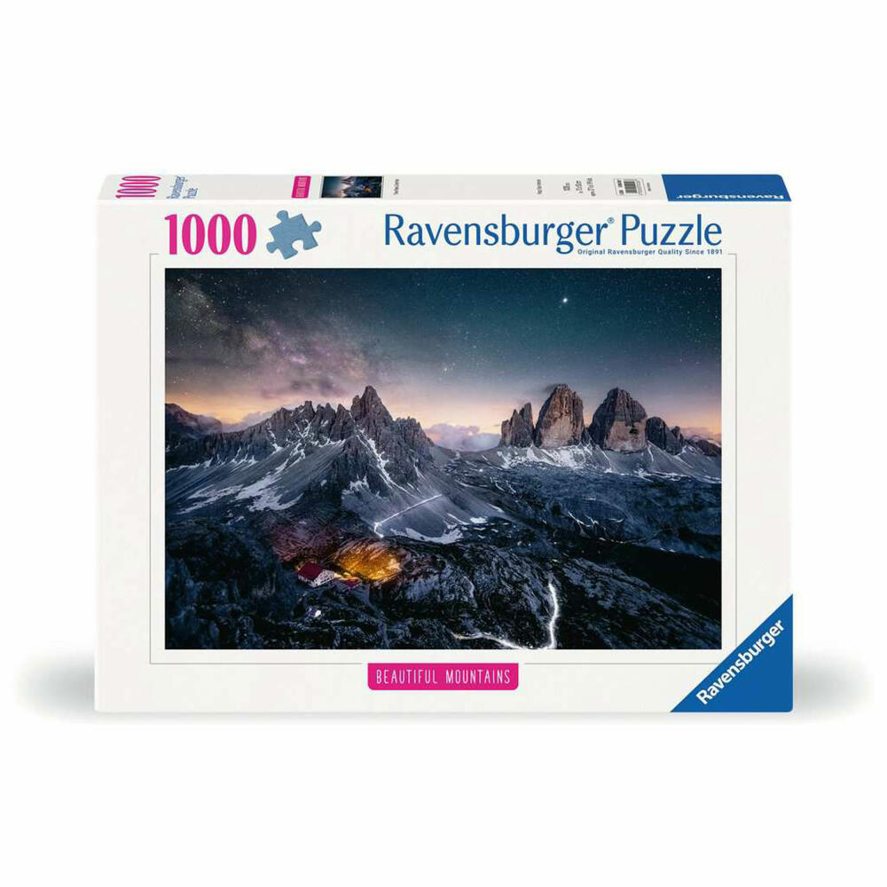 Ravensburger Puzzle Drei Zinnen, Dolomiten, Erwachsenenpuzzle, 1000 Teile, 12000256
