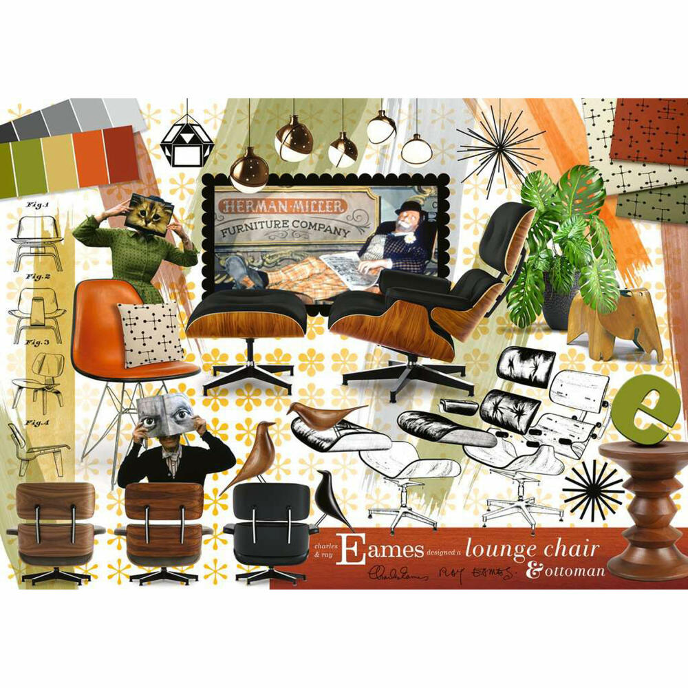 Ravensburger Puzzle Eames Design Klassiker, Erwachsenenpuzzle, 1000 Teile, 12000399