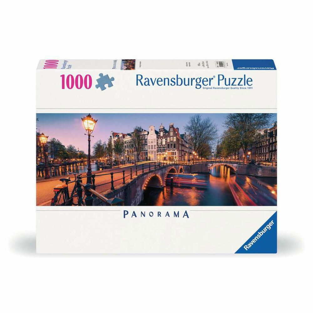 Ravensburger Puzzle Abend in Amsterdam, Erwachsenenpuzzle, 1000 Teile, 12000446