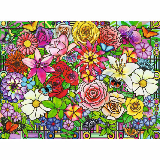 Ravensburger Blumenfenster, Puzzle, Kinderpuzzle, 100 Teile XL, ab 9 Jahren, 12001364