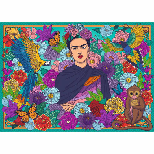 Ravensburger Frida Kahlos Paradies: Papageien, Affen und Blüten, Puzzle, Erwachsenenpuzzle, 1000 Teile, 12001475
