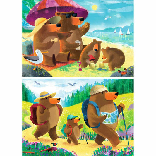 Ravensburger Urlaubsträume, Puzzle, Kinderpuzzle, 2 x 24 Teile, 12004046