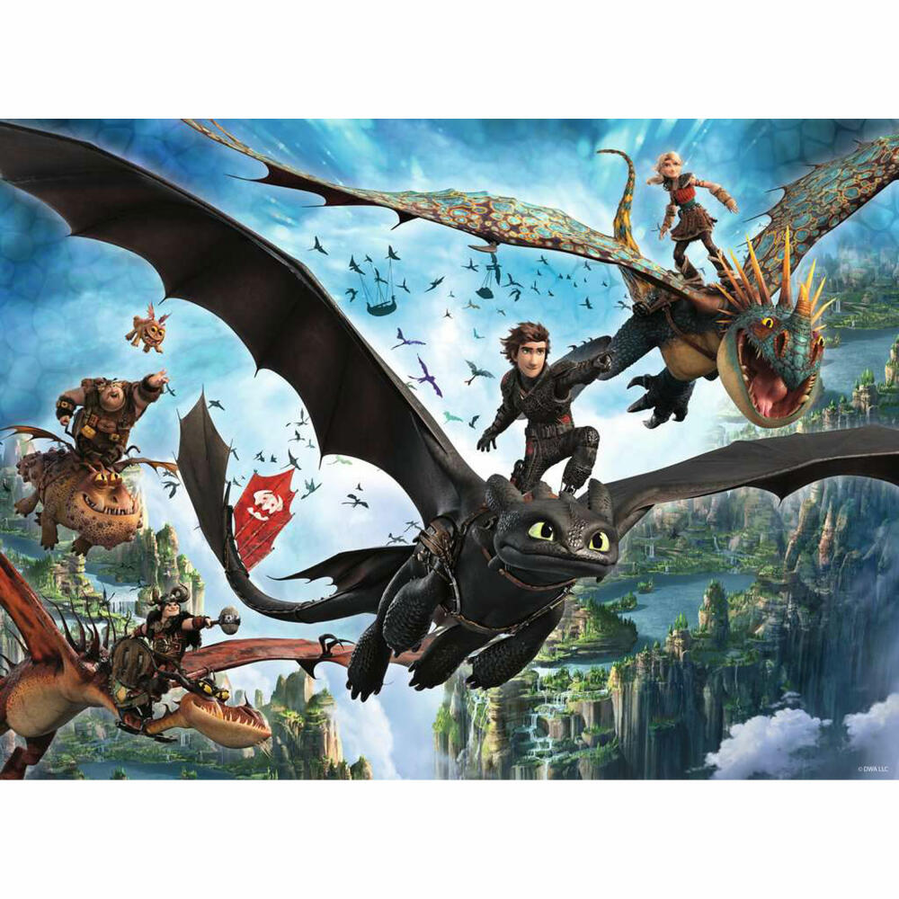Ravensburger Dragons Drachen und Helden, Puzzle, Kinderpuzzle, 150 Teile XXL, ab 7 Jahren, 12004141
