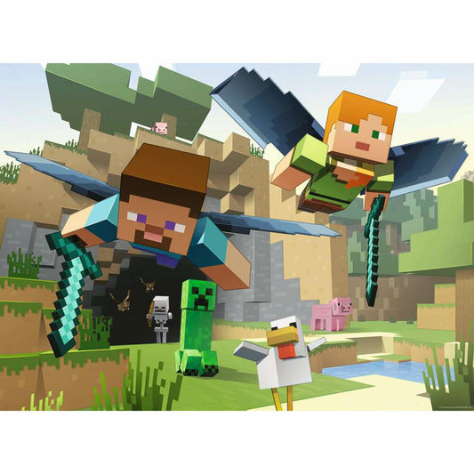Ravensburger Minecraft Tierische Abenteuer, Puzzle, Kinderpuzzle, 200 Teile XXL, ab 8 Jahren, 12004144