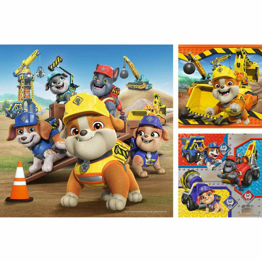 Ravensburger Paw Patrol Arbeitsfahrzeuge, Puzzle, Kinderpuzzle, 3 x 49 Teile, 12004168