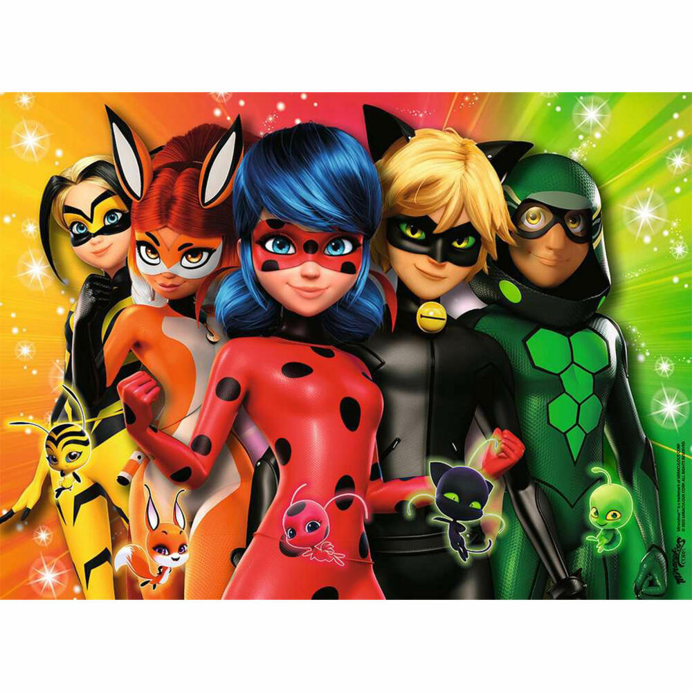 Ravensburger Ladybug en mission, Puzzle, Kinderpuzzle, 100 Teile XXL, ab 6 Jahren, 12004172