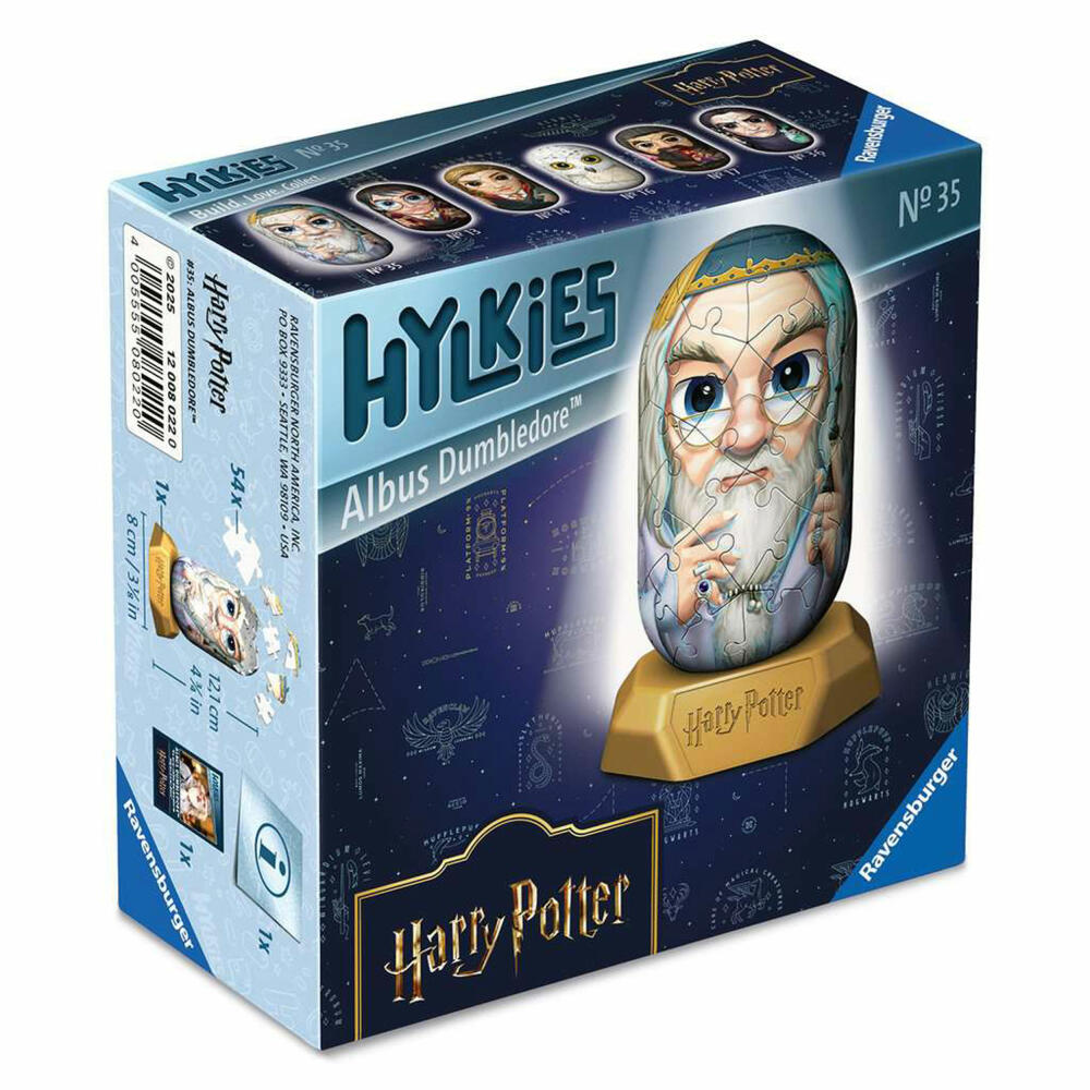 Ravensburger Hylkies Harry Potter Albus Dumbledore, 3D Puzzle, 54 Teile, ab 10 Jahre, 12008022