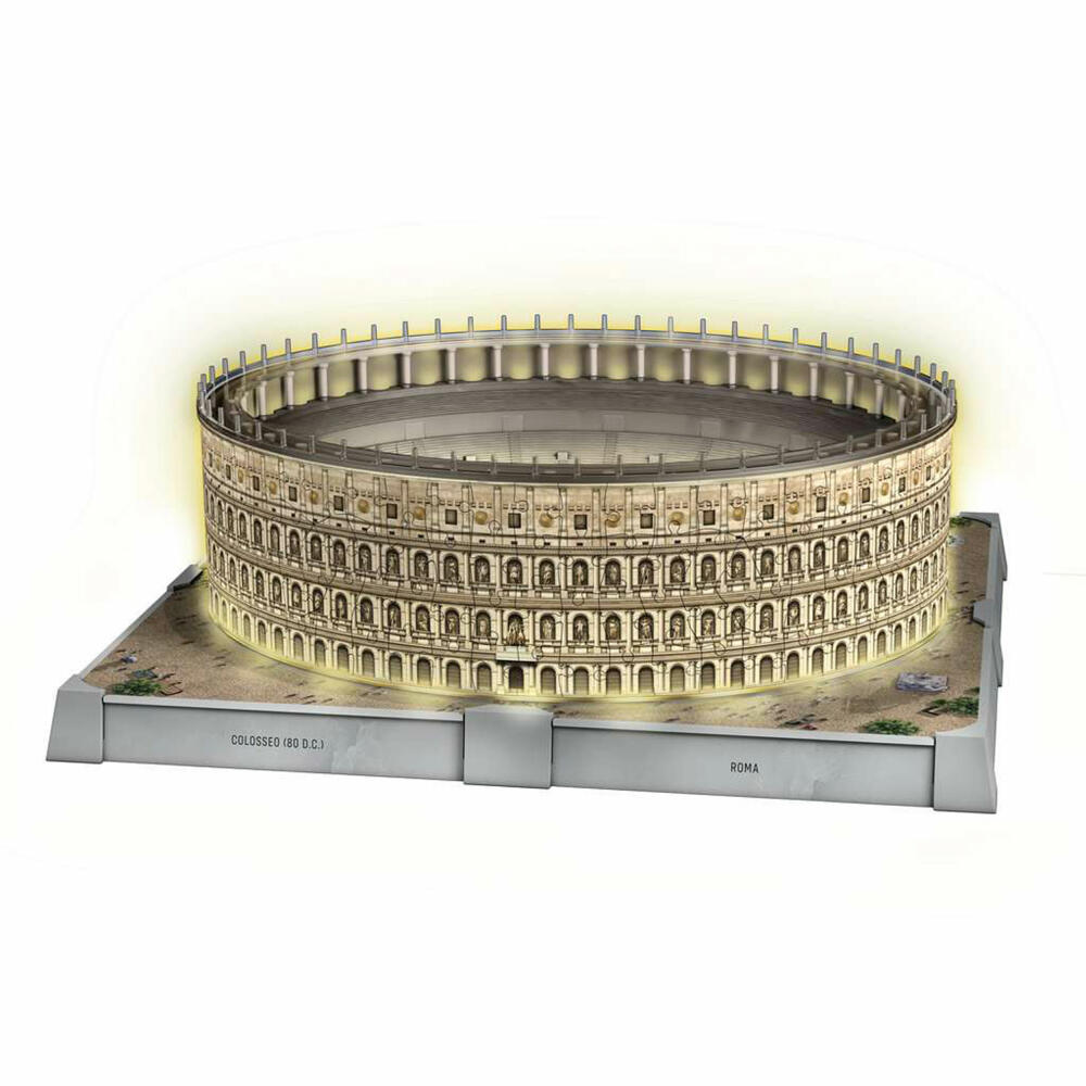 Ravensburger 3D Puzzle Iconics Kolosseum Rom - mit Licht, Bauwerke, 216 Teile, ab 8 Jahren, 12008034