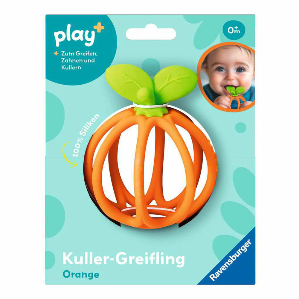 Ravensburger Play+ Kuller-Greifling: Orange, Greifspielzeug, Silikon, 12034042