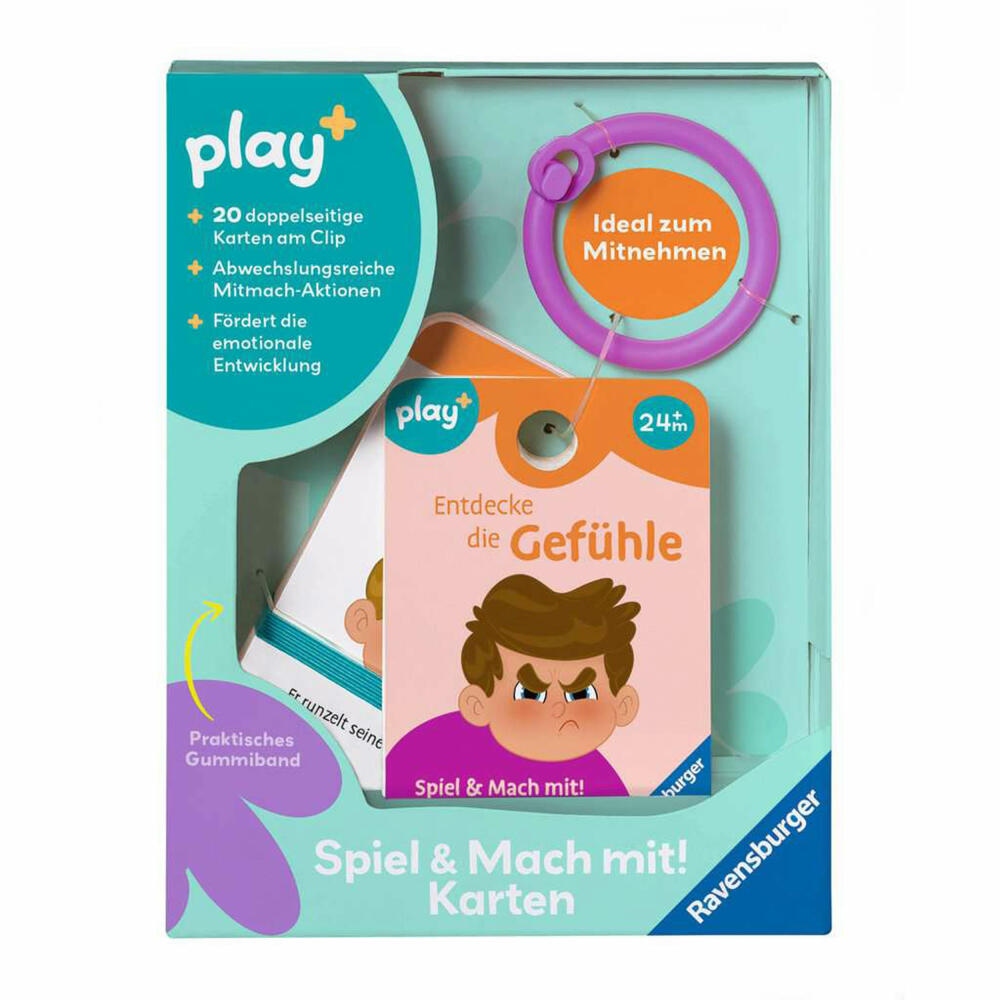 Ravensburger Play+ Spiel & Mach mit! Karten: Entdecke die Gefühle, Lernspiel, Kinderspielzeug, 12034057
