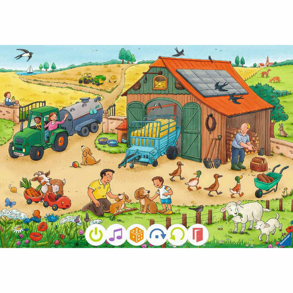Ravensburger tiptoi Puzzle für kleine Entdecker: Bauernhof, Kinderpuzzle, 2 x 12 Teile, 00136