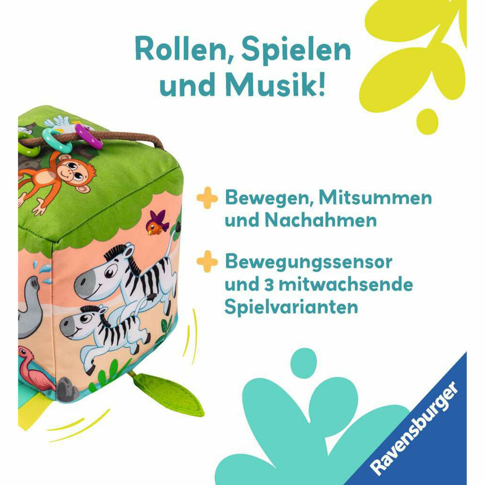 Ravensburger Play+ Motorik-Musik-Spiel-Würfel: Wilde Tiere, Spielwürfel, Spielzeug, Baby, 04859