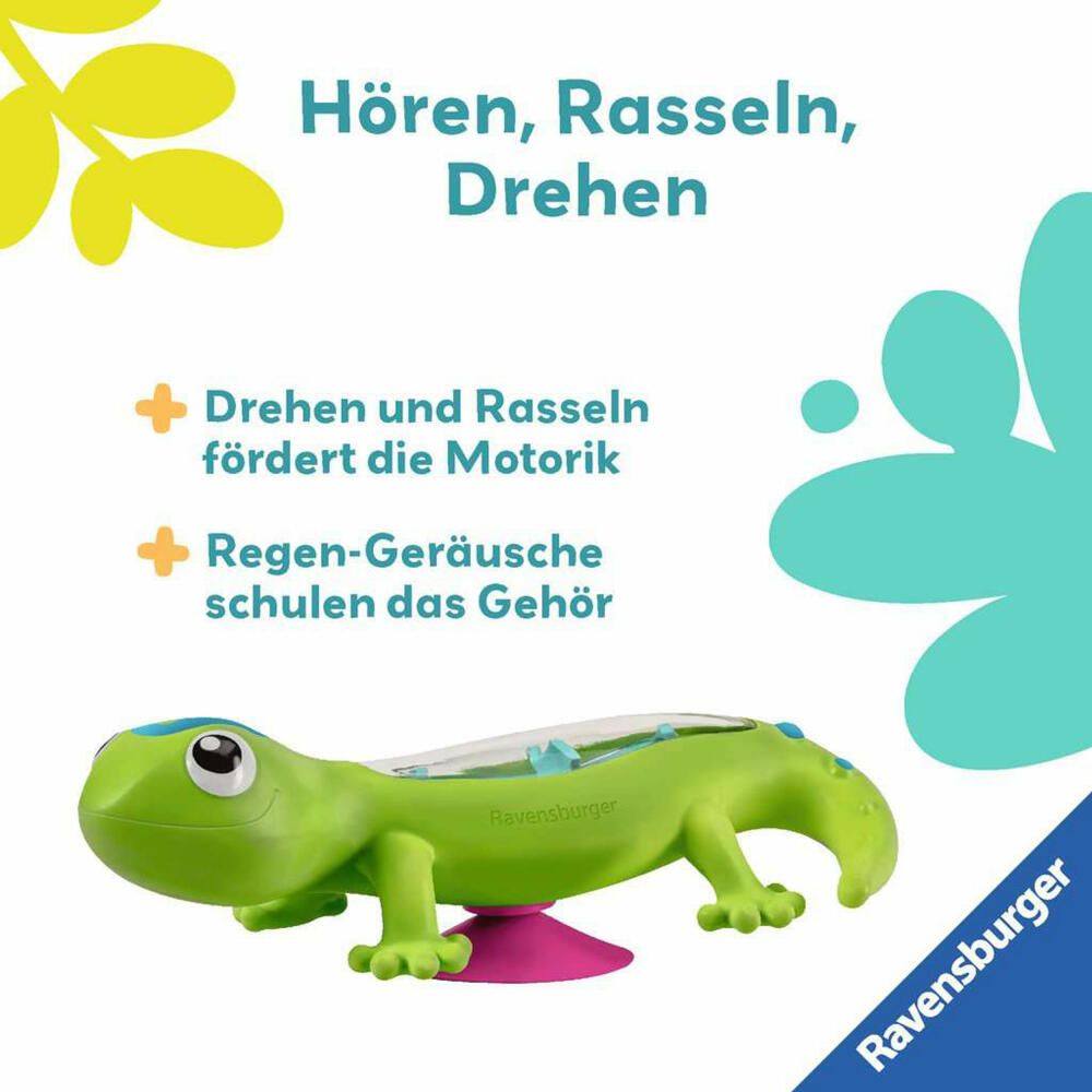 Ravensburger Play+ Regenmacher: Gecko, Greifling, Greifspielzeug, Spielzeug, 04870