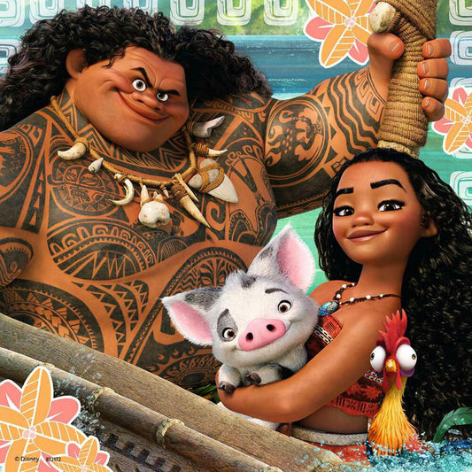Ravensburger Disney Vaianas Entdeckungsreise, Puzzle, Kinderpuzzle, 3 x 49 Teile, 08004