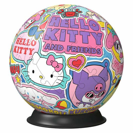 Ravensburger 3D Puzzles Puzzle-Ball Hello Kitty and Friends, Puzzleball, 72 Teile, ab 6 Jahren, 11630