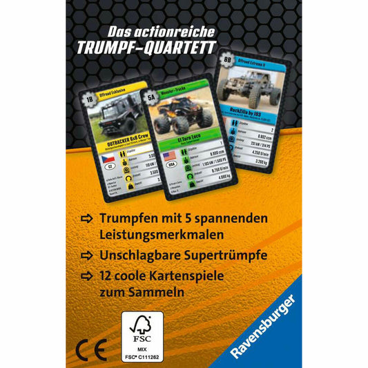 Ravensburger Supertrumpf Auto Monster, Kartenspiel, Trumpf, Trumpfspiel, ab 7 Jahren, 20690