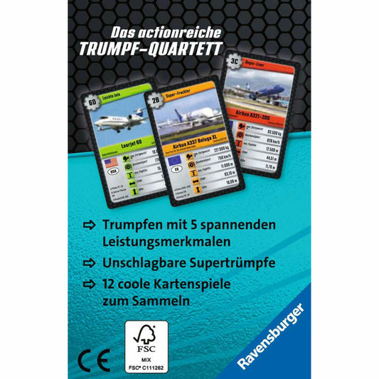 Ravensburger Supertrumpf Ultra Jets, Kartenspiel, Trumpf, Trumpfspiel, ab 7 Jahren, 20691