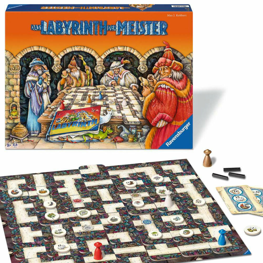 Ravensburger Labyrinth der Meister, Das verrückte Labyrinth, Brettspiel, Denkspiel, ab 8 Jahren, 22474