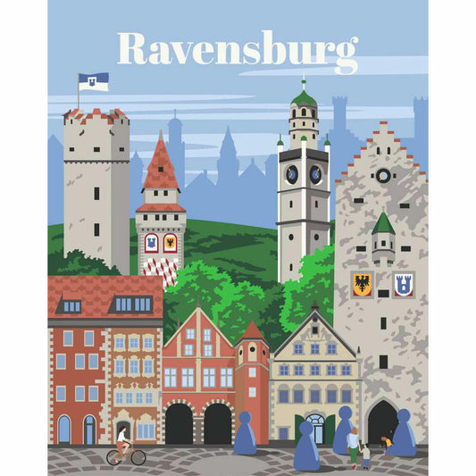 Ravensburger CreArt Farbenfrohes Ravensburg, Malen nach Zahlen, Malset, 23685
