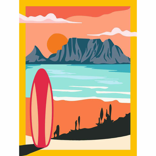 Ravensburger CreArt Sonnenuntergang am Strand, Malen nach Zahlen, Malset, 23898