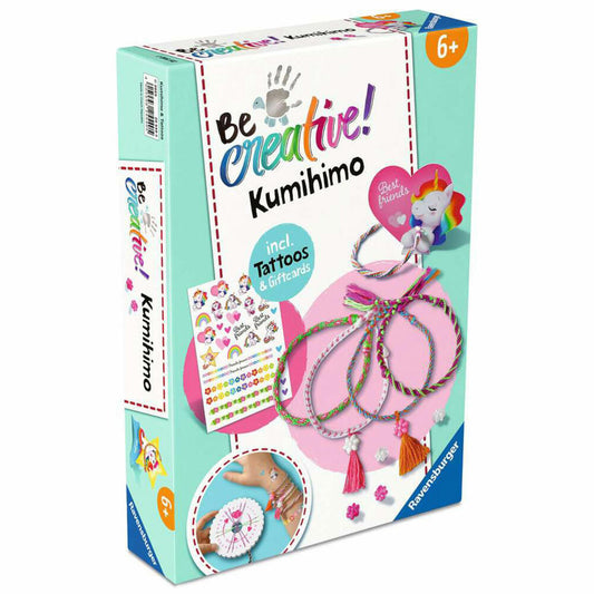 Ravensburger BeCreative Kumihimo & Tattoos, Bastelset, Kreativset, ab 6 Jahren, 25540