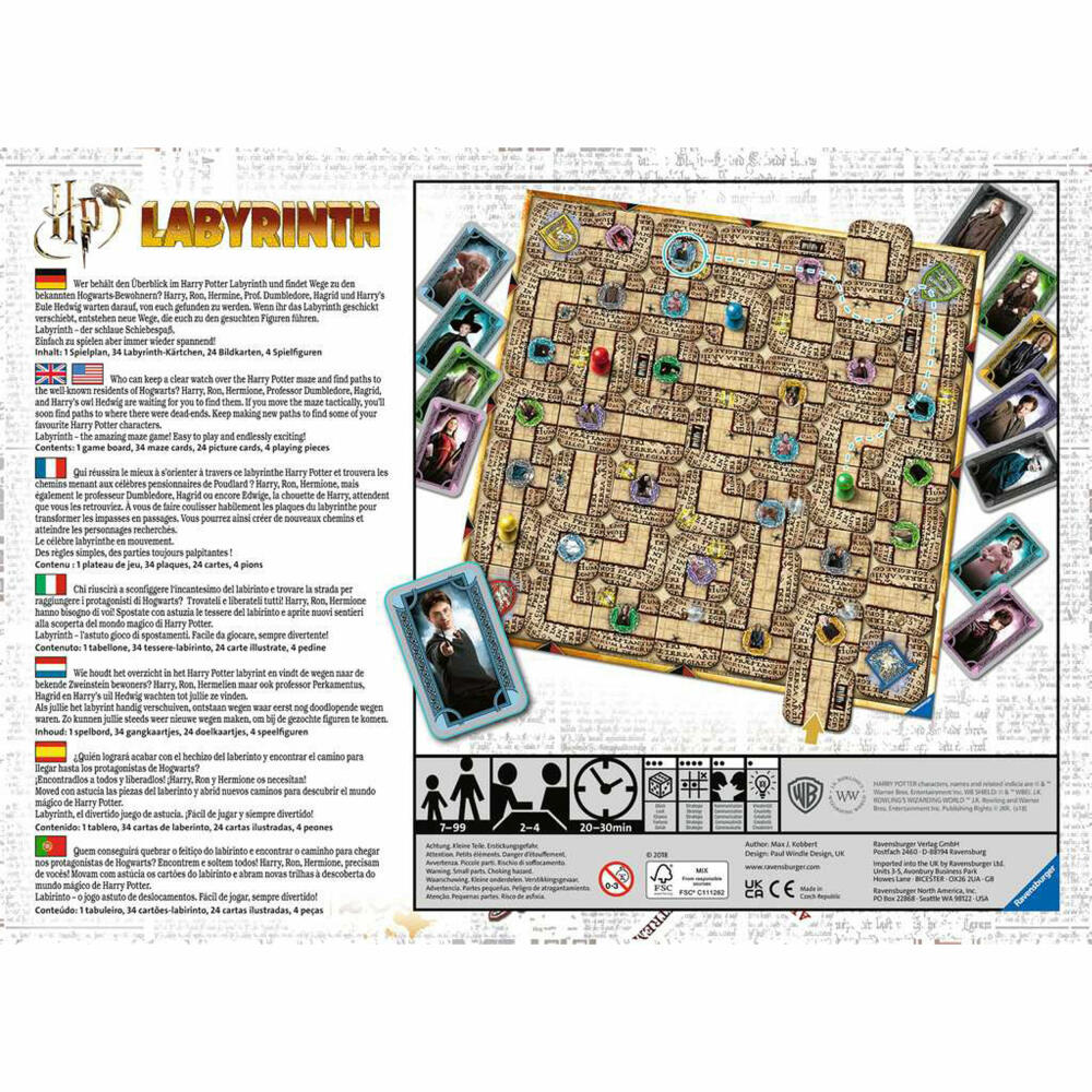 Ravensburger Spiel Harry Potter Labyrinth, für Kinder ab 7 Jahren, 26031