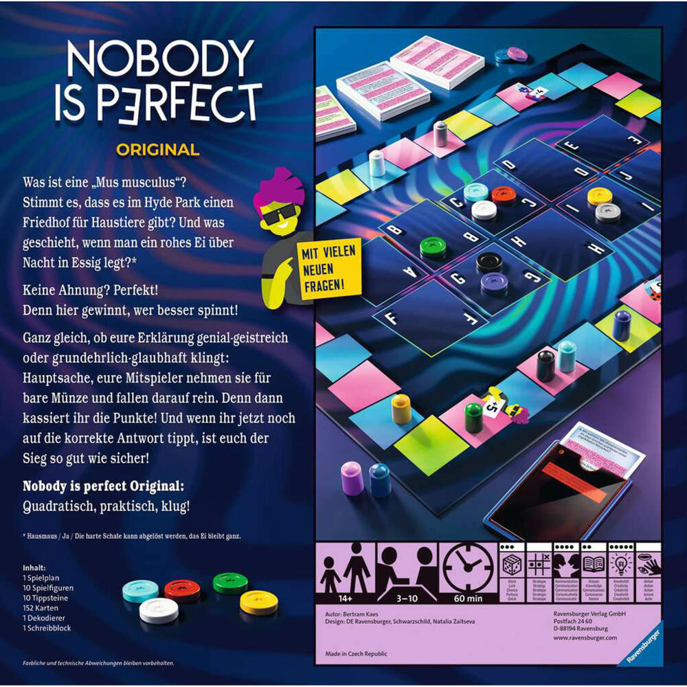 Ravensburger game Nobody is perfect Original, for children from 14 years, 26845