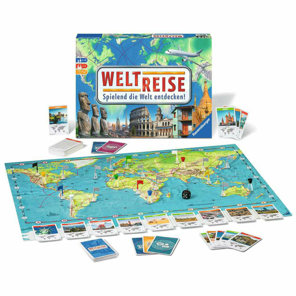Ravensburger Spiel Weltreise, für Kinder ab 8 Jahren, 26888