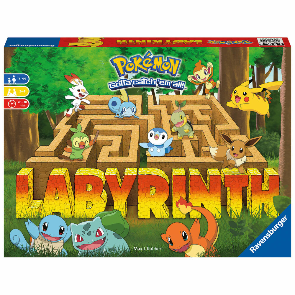 Ravensburger Pokémon Labyrinth, family game, board game, 26949